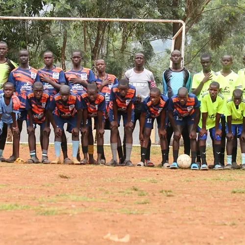 Football training at Sikri Sports Academy in Oyugis